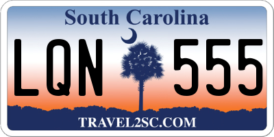 SC license plate LQN555