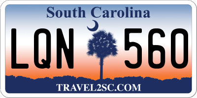 SC license plate LQN560
