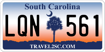 SC license plate LQN561