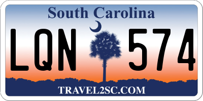 SC license plate LQN574