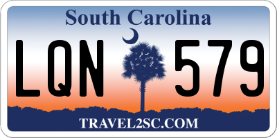 SC license plate LQN579