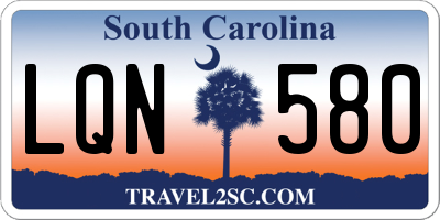 SC license plate LQN580