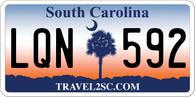 SC license plate LQN592