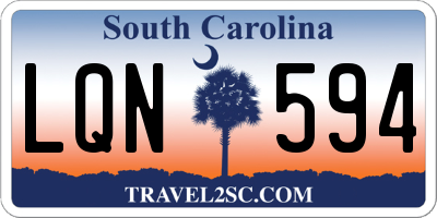 SC license plate LQN594