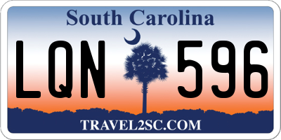 SC license plate LQN596