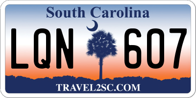 SC license plate LQN607