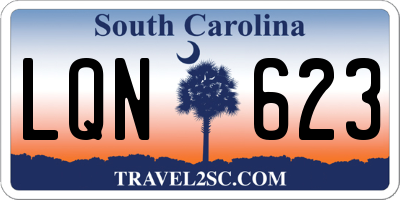 SC license plate LQN623