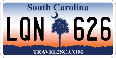 SC license plate LQN626