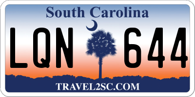 SC license plate LQN644
