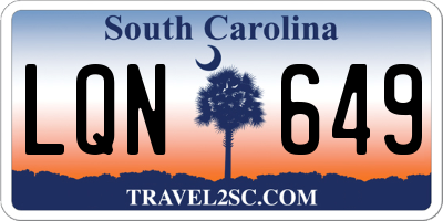 SC license plate LQN649