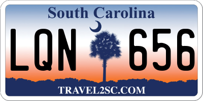 SC license plate LQN656