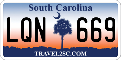 SC license plate LQN669