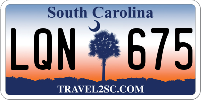 SC license plate LQN675
