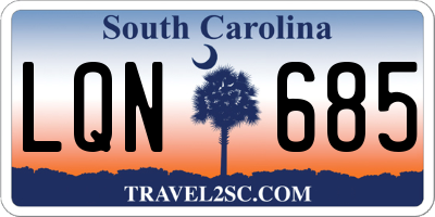 SC license plate LQN685