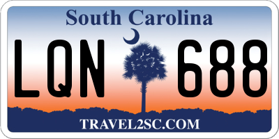 SC license plate LQN688