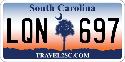 SC license plate LQN697