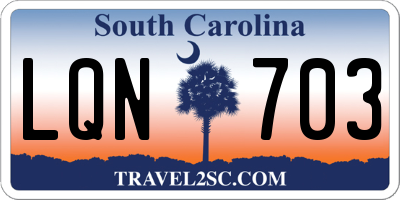 SC license plate LQN703