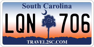 SC license plate LQN706