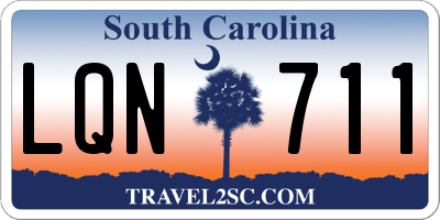 SC license plate LQN711