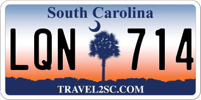 SC license plate LQN714