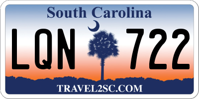 SC license plate LQN722