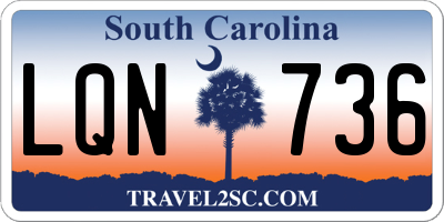 SC license plate LQN736