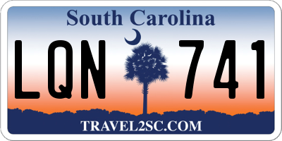 SC license plate LQN741