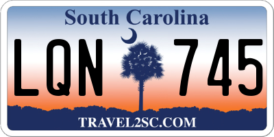 SC license plate LQN745