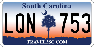 SC license plate LQN753