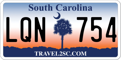 SC license plate LQN754