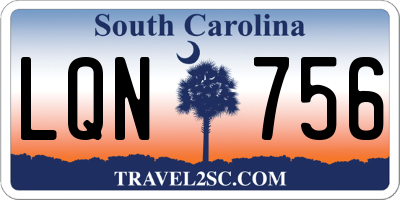 SC license plate LQN756