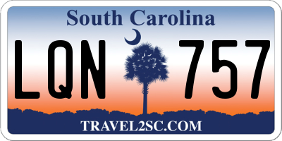 SC license plate LQN757