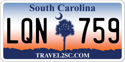 SC license plate LQN759