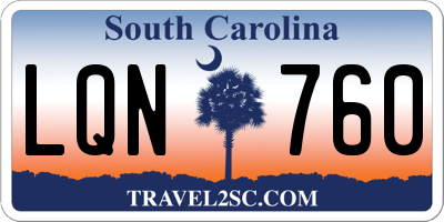 SC license plate LQN760