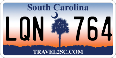 SC license plate LQN764