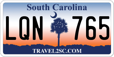 SC license plate LQN765