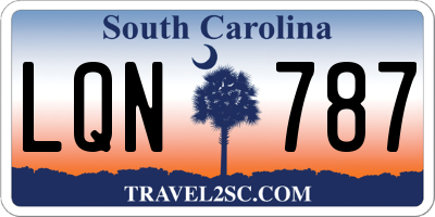 SC license plate LQN787