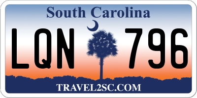 SC license plate LQN796