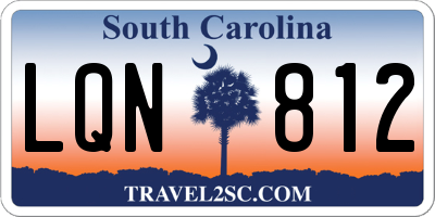 SC license plate LQN812