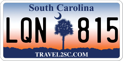 SC license plate LQN815