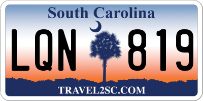 SC license plate LQN819
