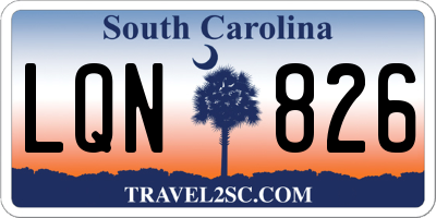 SC license plate LQN826