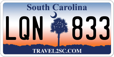 SC license plate LQN833