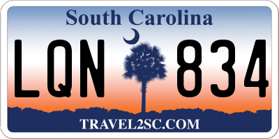 SC license plate LQN834