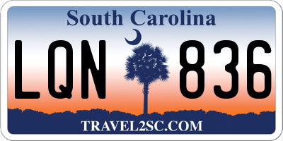 SC license plate LQN836