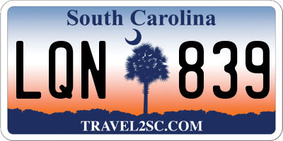 SC license plate LQN839