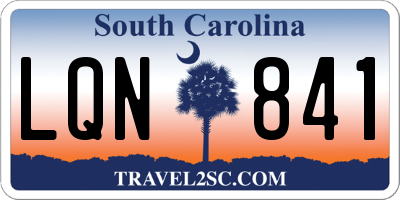 SC license plate LQN841