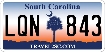 SC license plate LQN843
