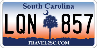 SC license plate LQN857