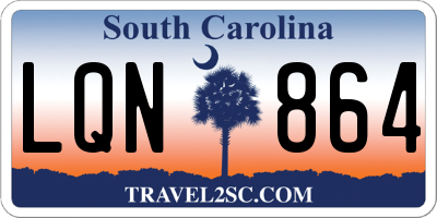 SC license plate LQN864